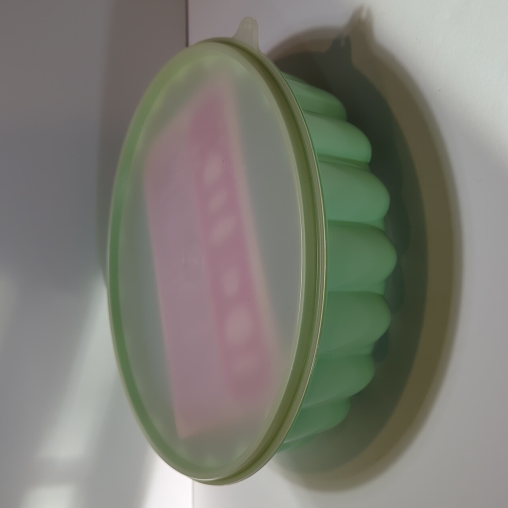 Tupperware Jel Ring Mold 3 pc Set 1978 Mint Green Ice Ring Jello Mold